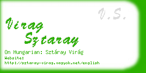 virag sztaray business card